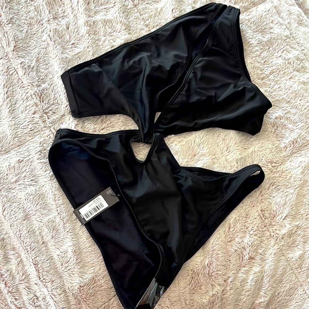 Black Cut-Out Swimsuit